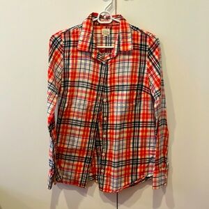 J Crew Factory Plaid Button Up Shirt